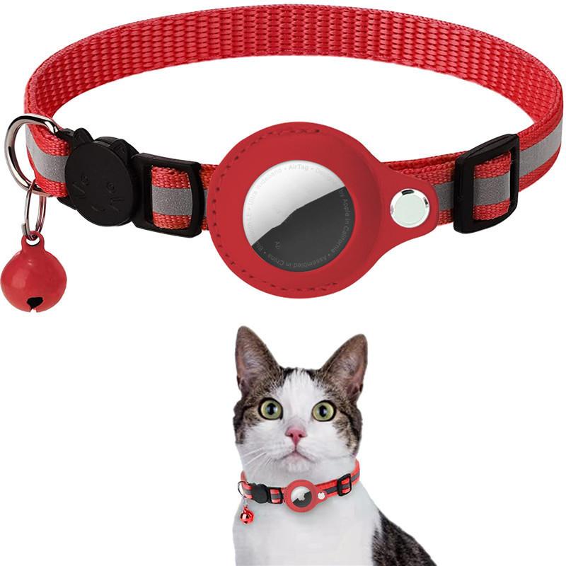 Reflective Collar Waterproof Holder Case for Airtag Air Tag Airtags Protective Cover Cat Dog Kitten Puppy Nylon Collar in Red Yellow Purple Black Pink Orange Sky Blue for Four Seasons Universal Use Reflective Collar Waterproof Holder Case for Airtag Air Tag Airtags Protective Cover Cat Dog Kitten Puppy Nylon Collar in Red Yellow Purple Black Pink Orange Sky Blue for Four Seasons Universal Use