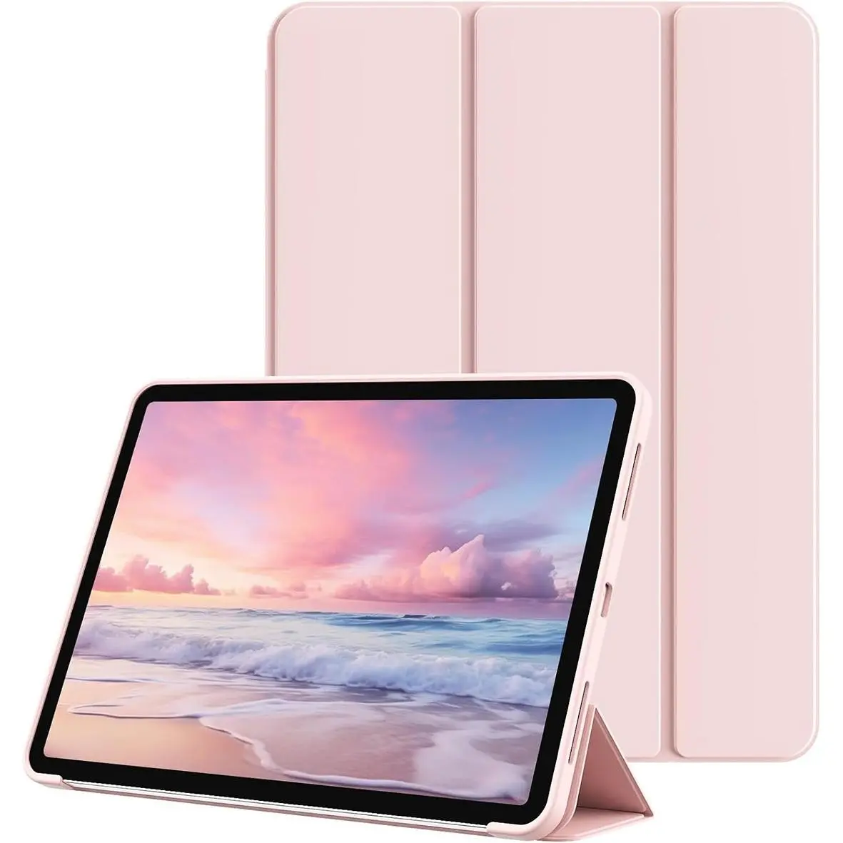 iPad A16 11th/10th Gen Case, 11/10.9 Inch, Thin Triple Fold Stand, Soft Tpu Back, Auto Wake/sleep, Touch ID Support, Multi-Color, Tablet Casing, Tablet Cover, Protection