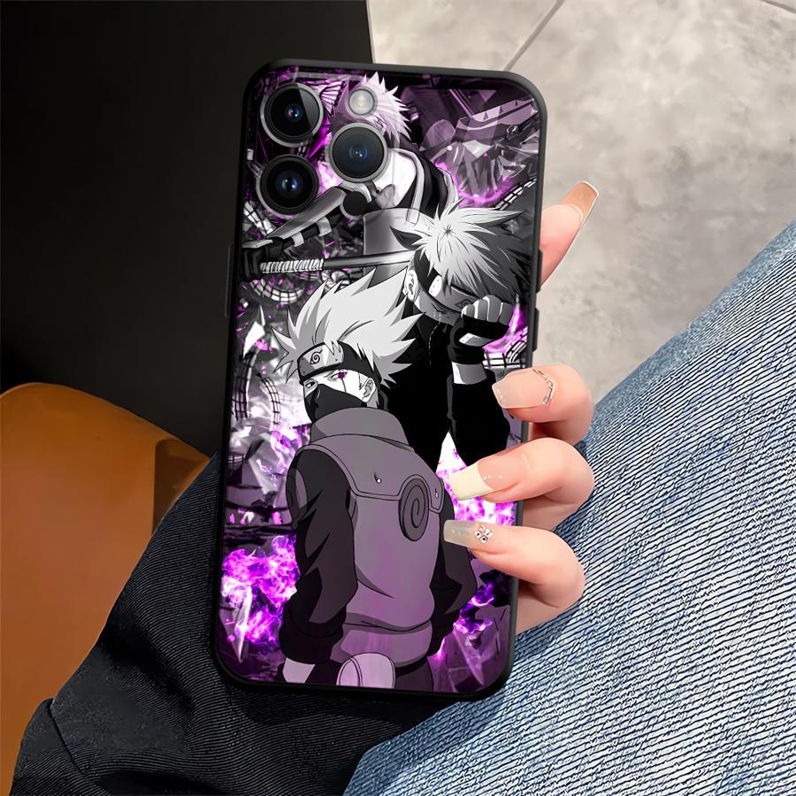 Anime  Cool Black Soft Phone Cover Case for iPhone XS Max 15 16 14 Plus 17Air XR 13 12 11 17 Pro Max 7 8
