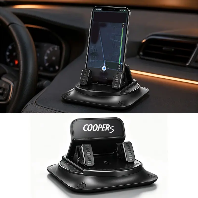 For Mini Coopers 1pc Car Phone Holder, Low-Profile Circular Design, Easy Angle Adjustment, Simple Installation, Driving Stability