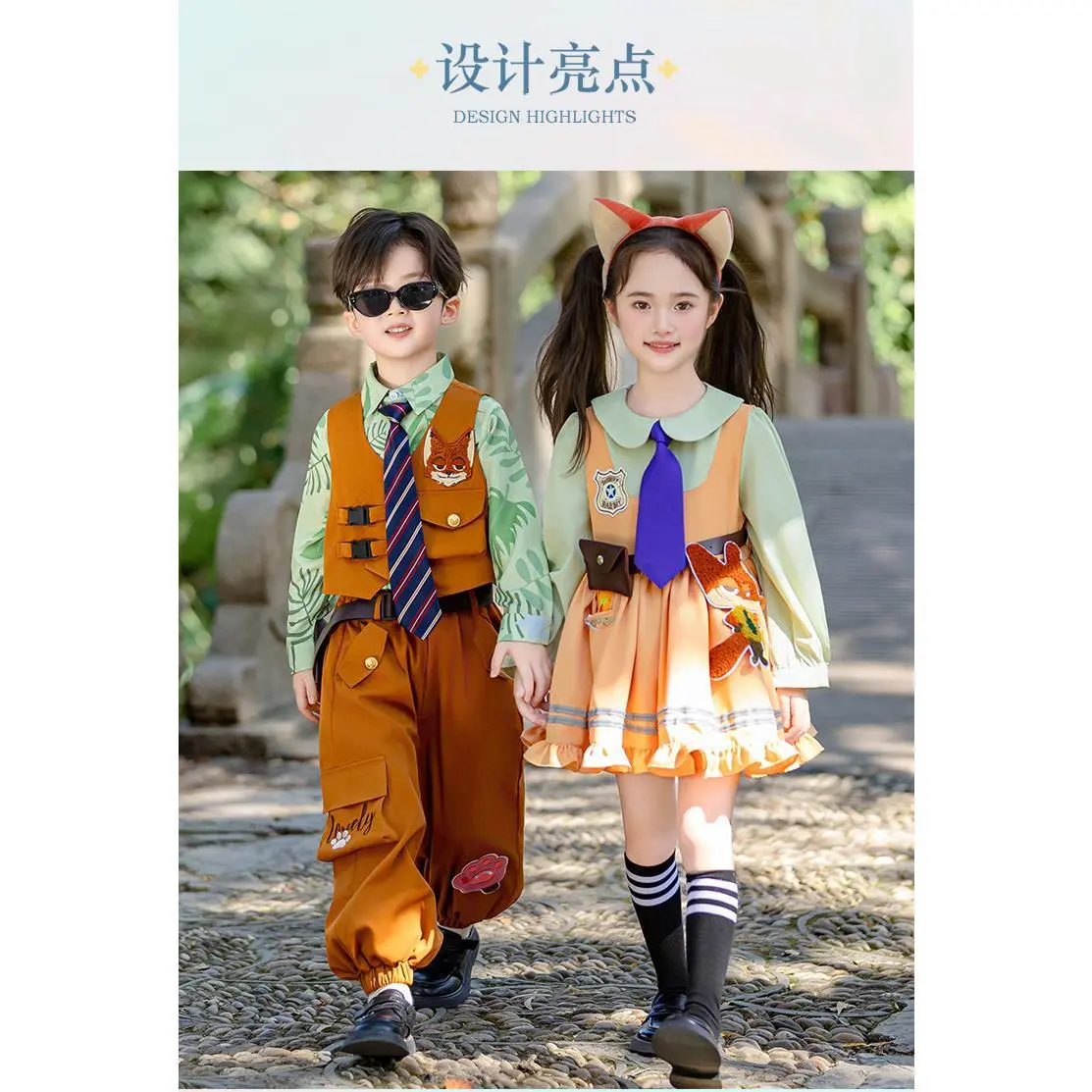 Anime Zootopia 2 Cosplay Costumes Judy And Nick For Little Girls Boys Dress Stage Suits Halloween Carnival