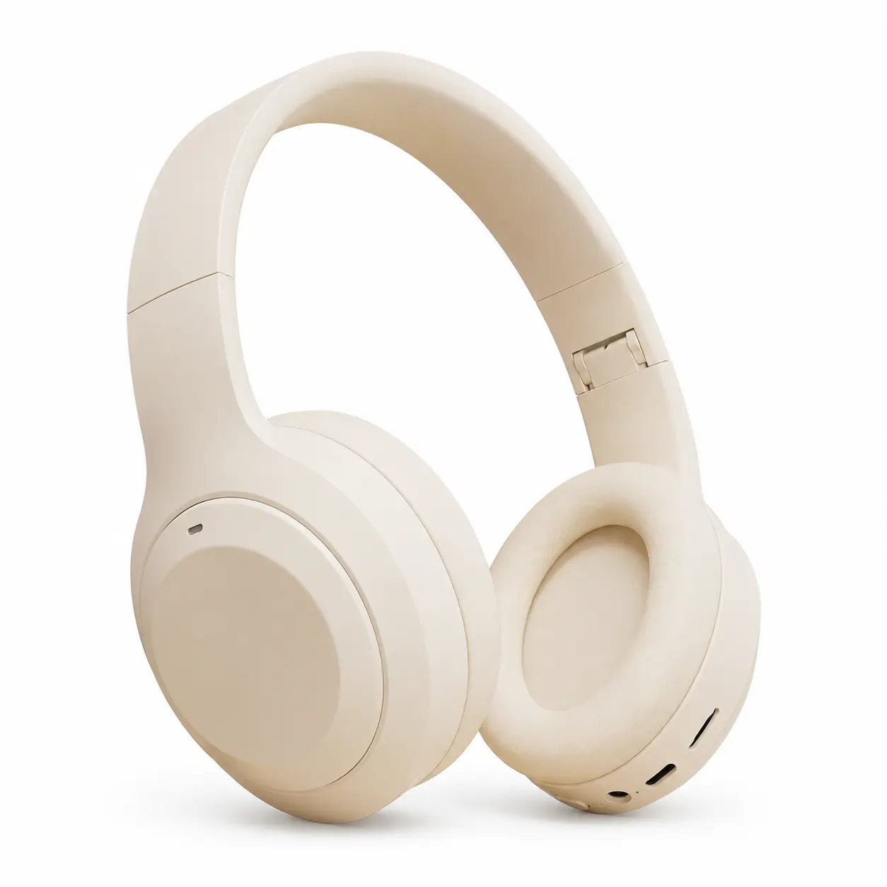 M5 Wireless Bluetooth Over-Ear Headphones, HiFi Stereo Noise Cancelling Gaming Headset with Microphone, Foldable Headband Audio White