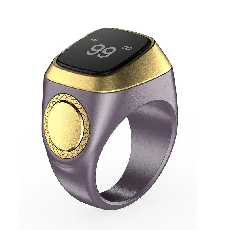 2026 Smart Zikr Ring Praise Tasbih Tally Electronic Digital Counter for Muslims Prayer Time Vibration Reminder Waterproof
