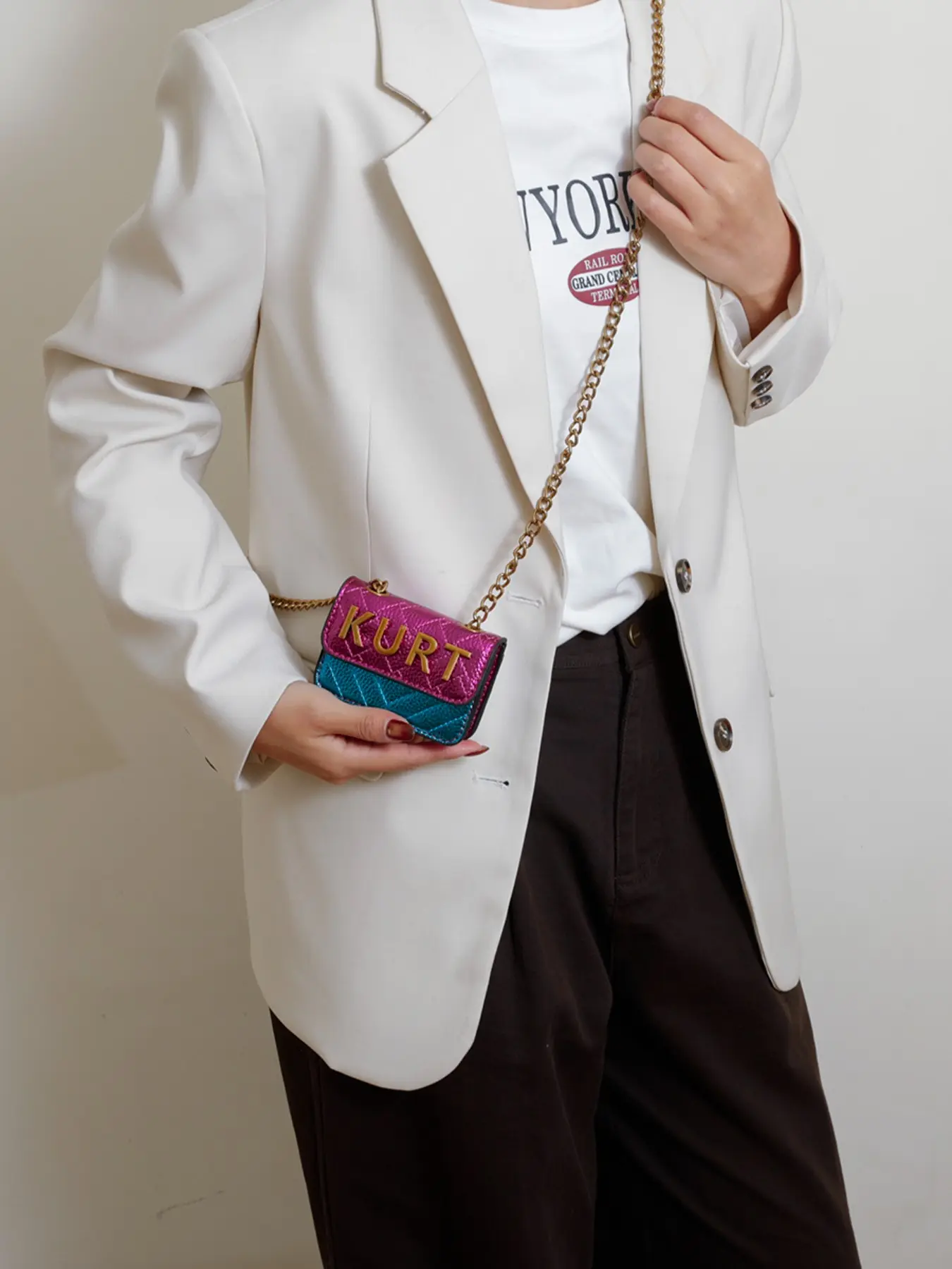 Mini Crossbody Bag Chain Shoulder Bag, Magnetic Clasp Flip Cover, Multiple Colors Available, Casual Style, All Seasons, Flip Cover Wallet