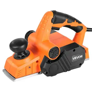 VEVOR Electric Hand Planer, 3 - 1/4 - Inch Cut Width, 7 - Amp 16800 RPM Corded Power Handheld Planer for Wood, with Adjustable Cut Depth, 2 Blades, for Woodworking Wood Chamfer DIY Smooth Finish Carpentry