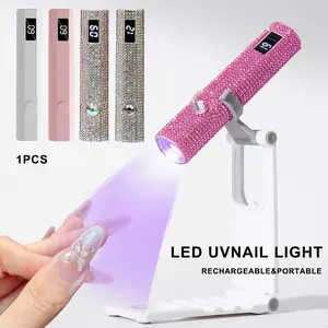Portable Gel Nail Dryer Lamp, Rechargeable, UV LED Nail Light with Timer, Digital Display, Manicure Tool for Home & Salon Use, Nail Lamp Cured