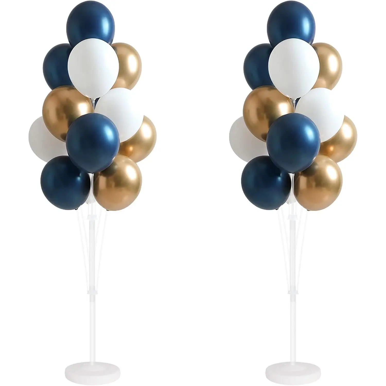 Balloon Column Kit for Floor- Set of 2,Balloon Columns with Stand, Base and Pole,Balloon Tower Backdrop Decoration for Wedding,  Shower, Birthday Party, or Bachelorette Parties (BLUE )