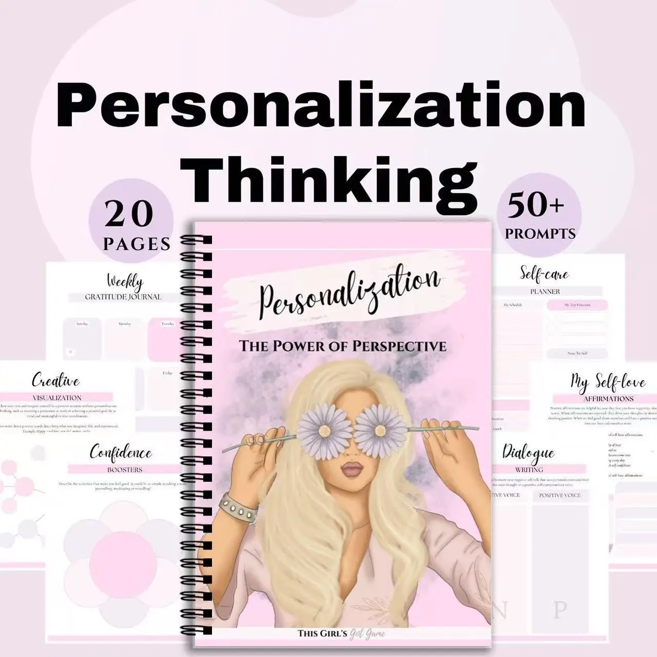 Personalized Thinking Notebook, Illustration Design, Customizable Notebooks, Creative Journaling, Unique Gift Idea