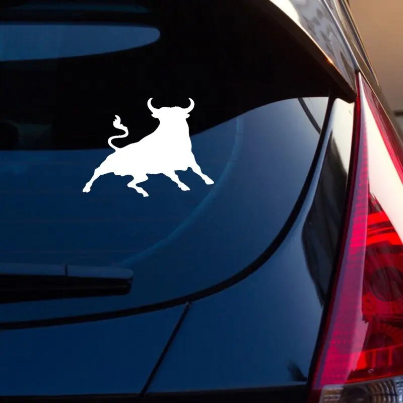 Bull Car Sticker Bull Design, Motorcycle Racing Stickers and Decals, Universal Decorative Stickers, Easy to Apply and Remove