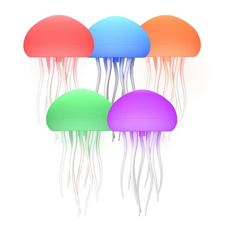 Jellyfish Design LED Lights for Bedroom, Voice-controlled Novelty Desk LED Light, USB Rechargeable RGB Color Changing Desktop Lamp, Cozy Lighting for Home Bedroom Living Room Decor, LED Lights, Modern Nighstand Lamps