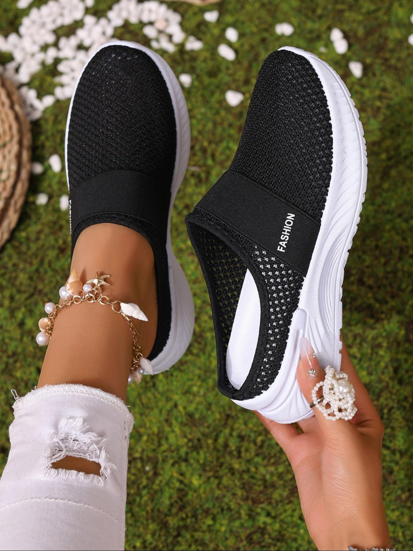 Women's Fashionable Mesh Breathable Lightweight Sneakers, Casual Comfortable Low Top Sock Sneakers, All-match Commuter Shoes for Work & Daily Wear, Girl