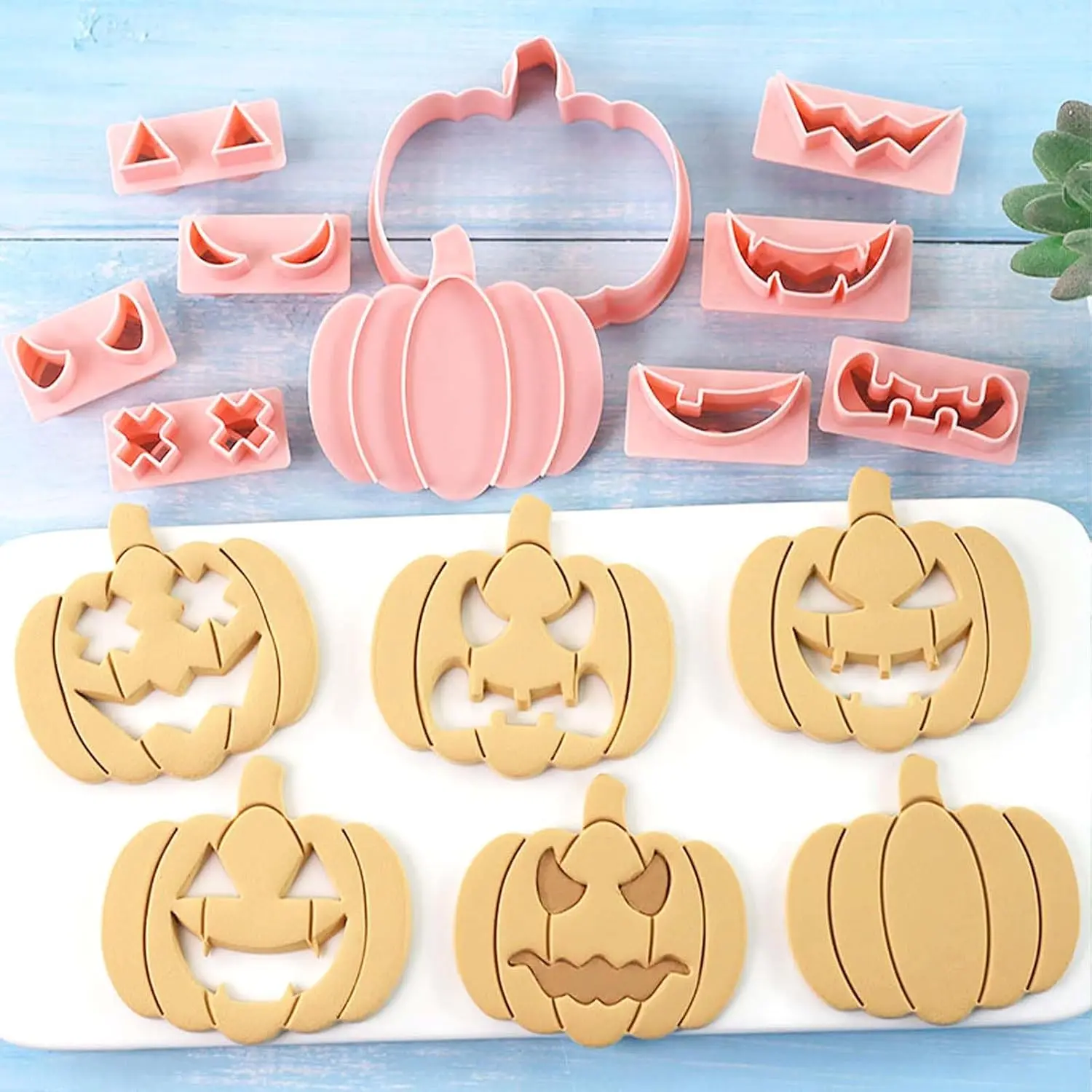 Mini Pumpkin Cookie Cutters, DIY  Halloween Raised Design Cookie  | Cookie  Set suitable for Frosting Decoration, Mini Gingerbread Pie Molds, Day of The  Decorations