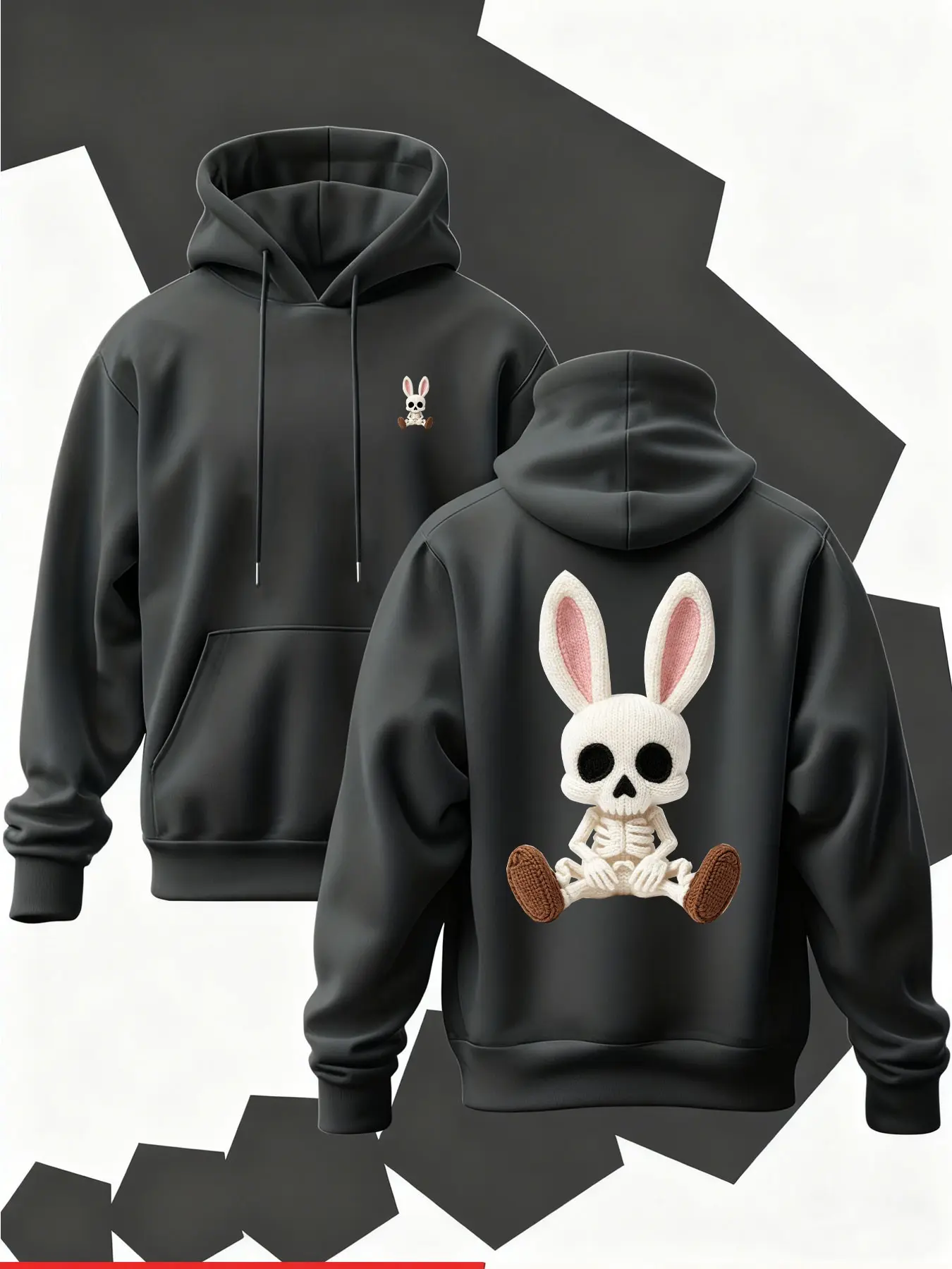 New Men's Hooded Sweatshirt, Graphic Print, Soft Stretch Knit Fabric, Standard Fit, Casual Daily Wear, All Season Apparel, Youth Essential