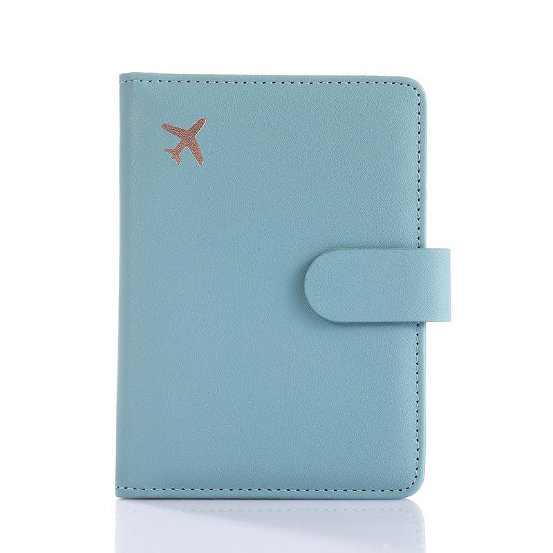 Leather Passport Holder Covers Case Waterproof Travel Credit Card Wallet Cute Passport Book for Women/Men Buckle Passport Cover
