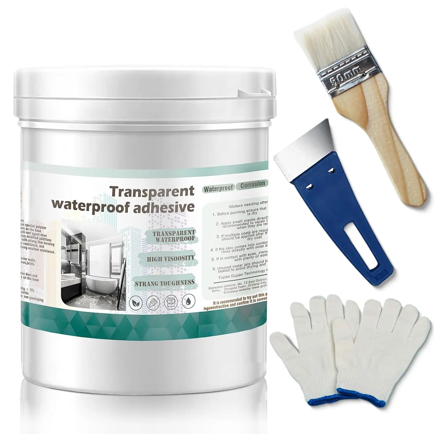 Transparent Waterproof Coating, Invisible WaterproofAgent ,Transparent Waterproof Sealan, Indoor & Outdoor Waterproof Coating (17.5oz.)