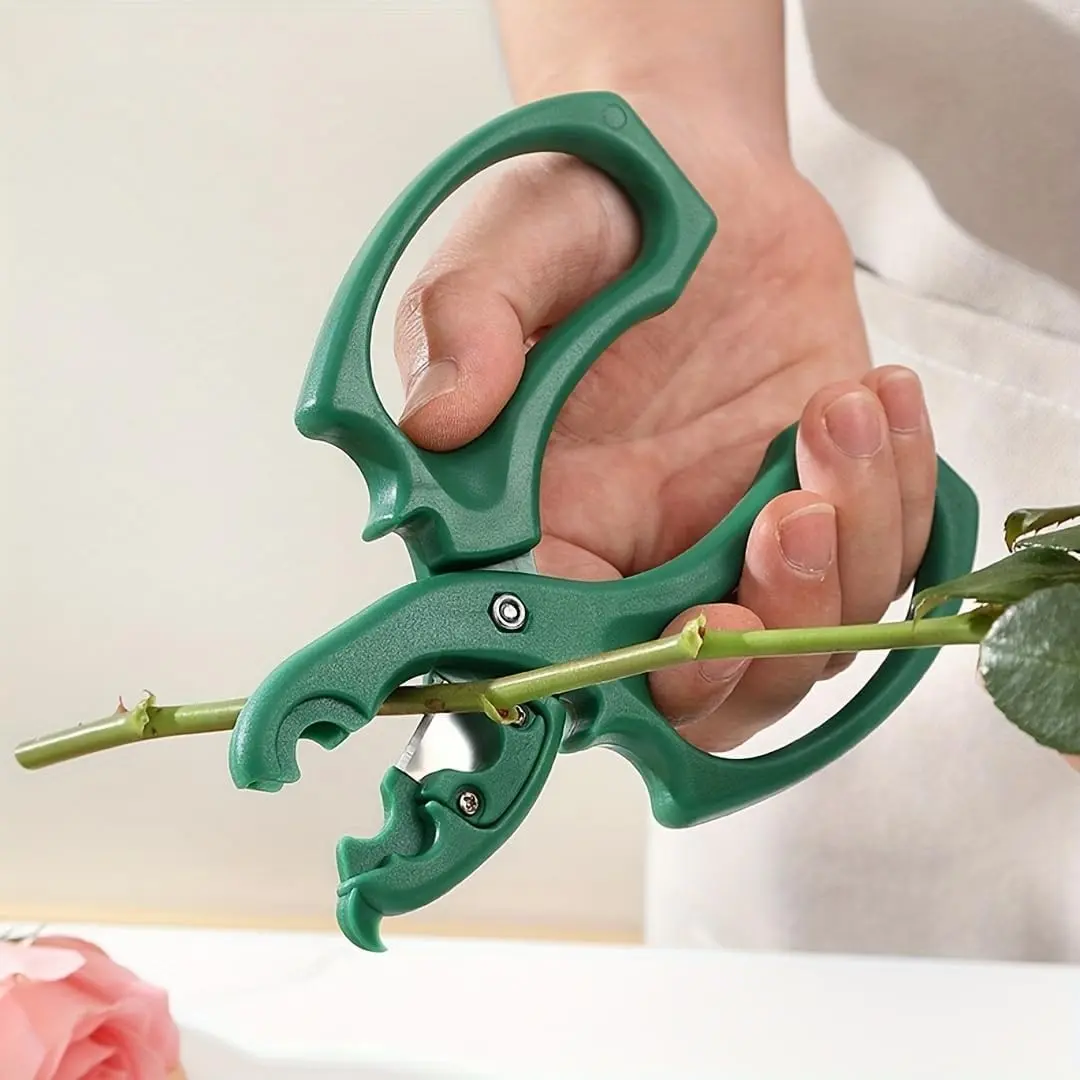2-In-1 Flower Pruner, Stainless Steel Garden Shears, Rose Thorn Remover, Ideal for Florists, Floral Arrangement Scissors