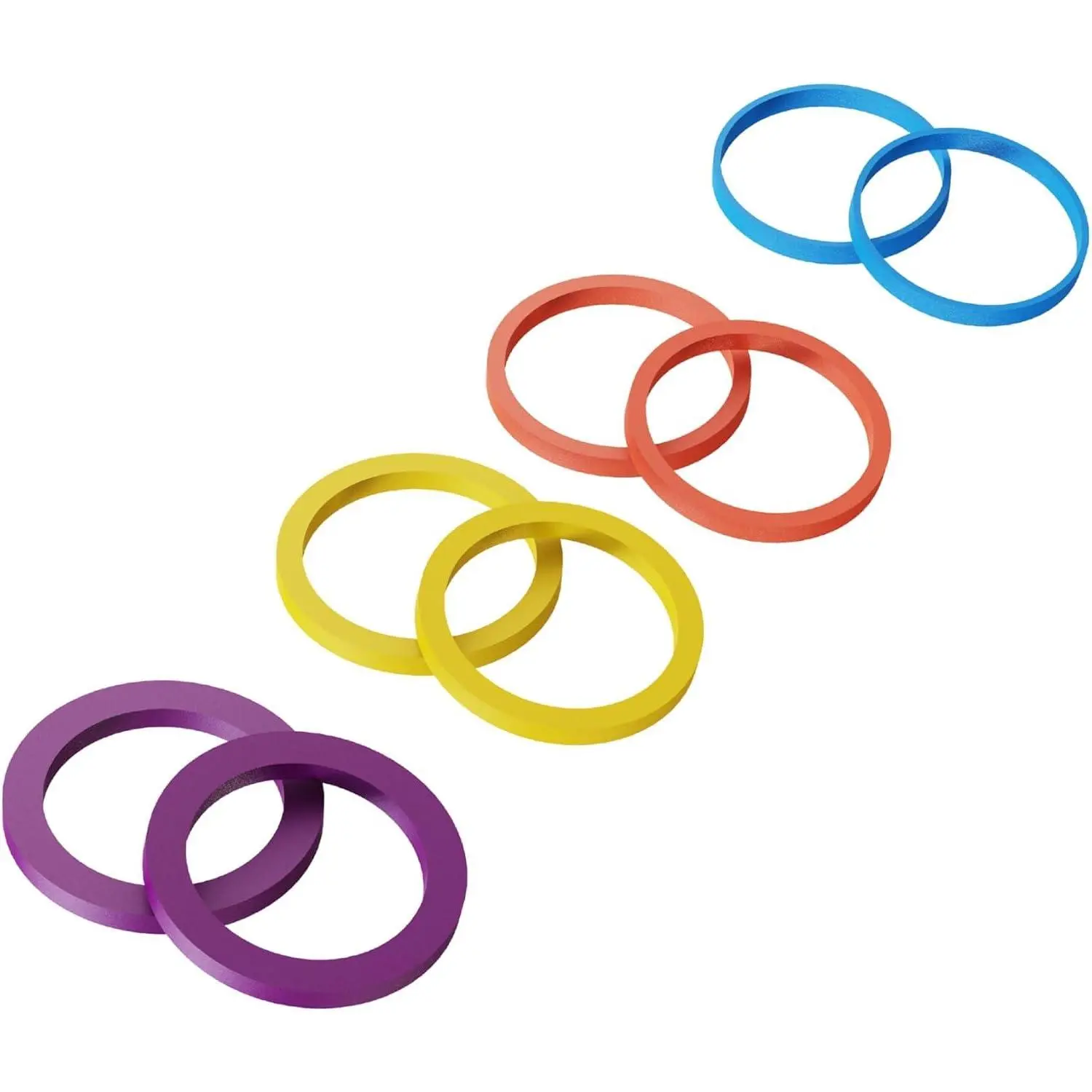 1/16''to 5/16'' Rolling Pin Guide Rings,Dough Thickness Spacer Baking Tools |  8 count Multicolor  Spacers,  Dough Thickness For Pasta, Pies,Cookies, Pizza & Pastry Making
