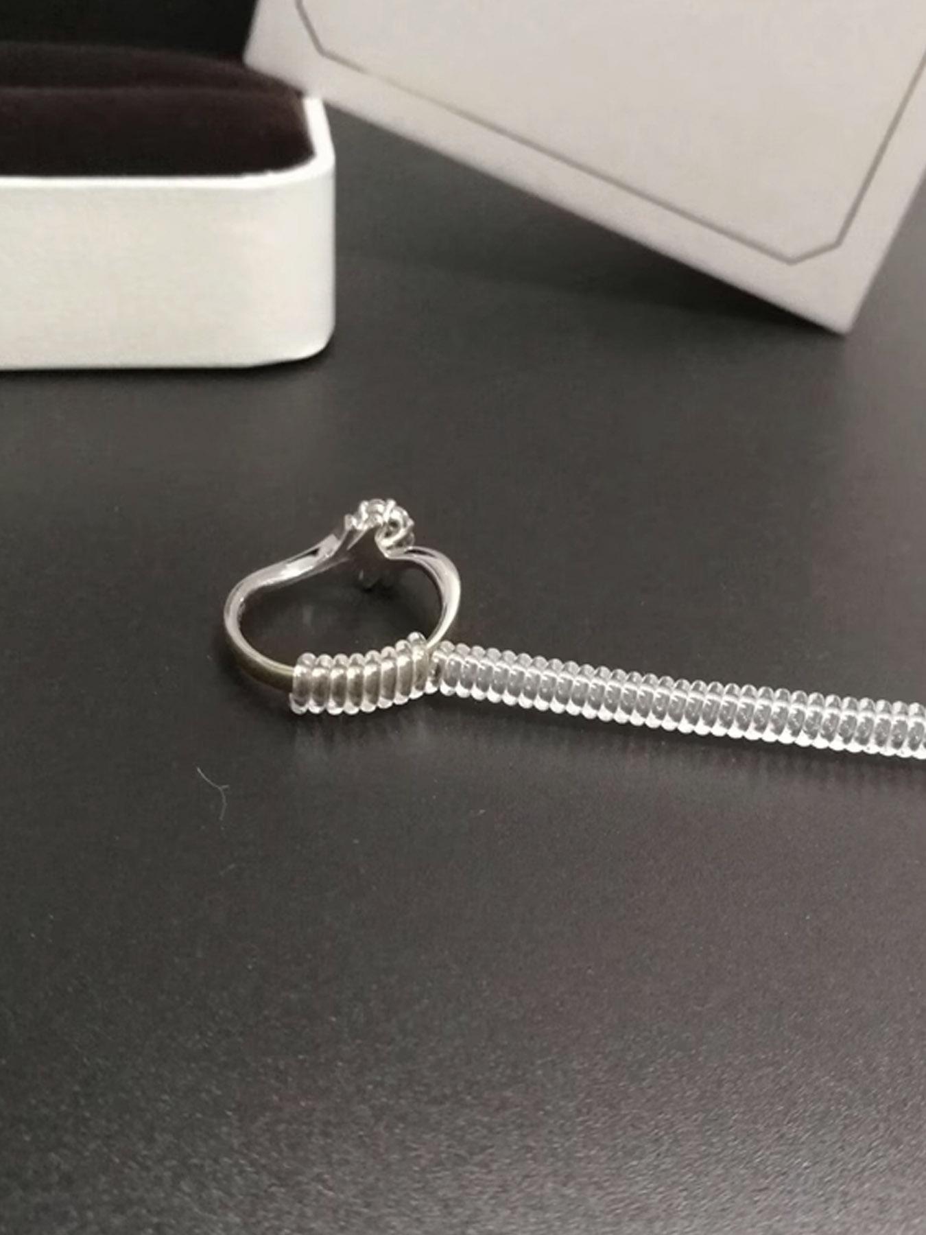 Ring Size Reducer Tool, Spiral Spring Based Rings Adjust Invisible Transparent Tightener Resizing Tool, Jewelry Guard for Women & Men, Jewellery, Accessories