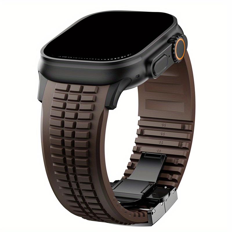 Luxury Strap for Apple Watch Ultra 2 49mm 10 46mm Men's Soft Wristband Compatible with iWatch Series 9, 8, 7, 6, 5, 4, SE 45mm 44mm Fashion Bracelet