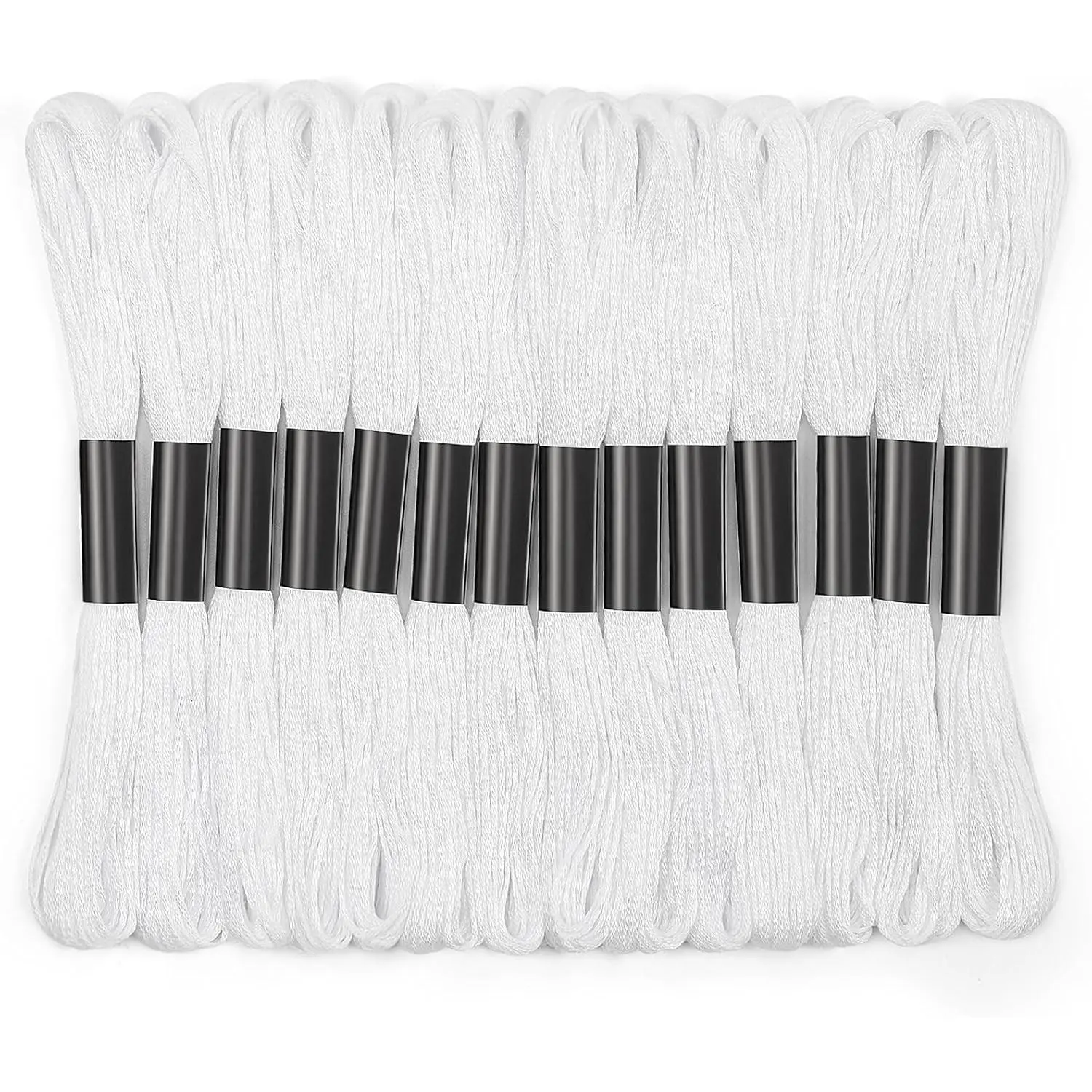 14 Skeins White Embroidery Thread Embroidery Floss 120 Yards Friendship Bracelet String Cross Stitch Cotton Yarn for DIY Bracelet Making