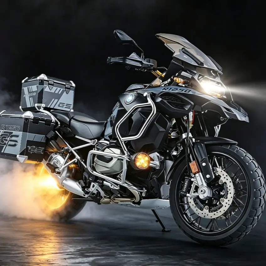 1/7 Scale Adv Metal Diecast Racing Motorcycle, Precision Crafted with Sound & Light, Superbike Alloy Model, Motorsport Enthusiasts Gift