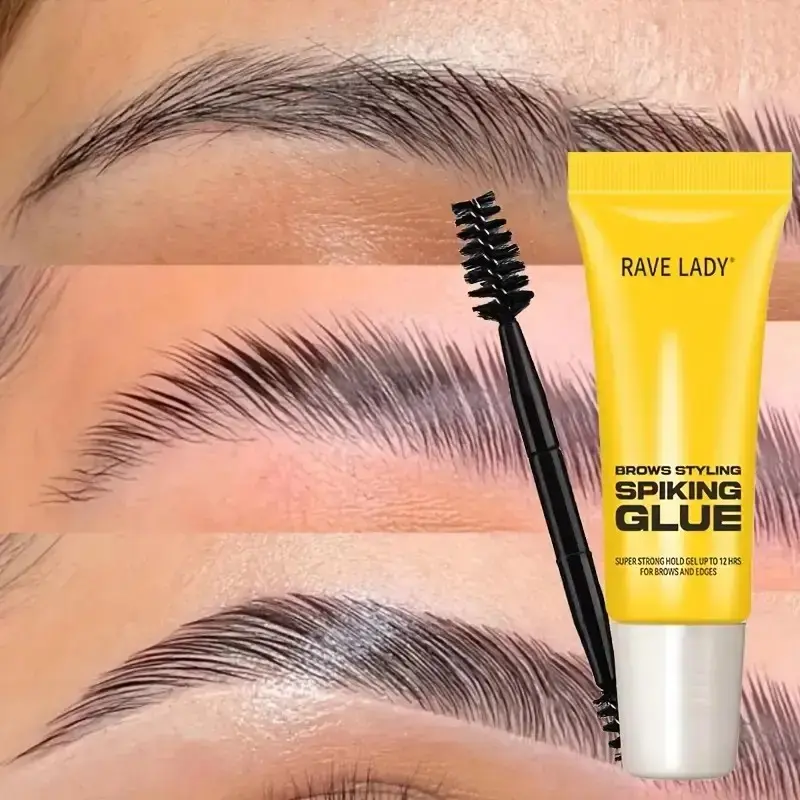 Brows Gel Brush & 3D Brow Gel, Waterproof Sweatproof, Transparent Natural Look, Light Colors, Makeup Products, Liquid Brow Gel, Rave Lady
