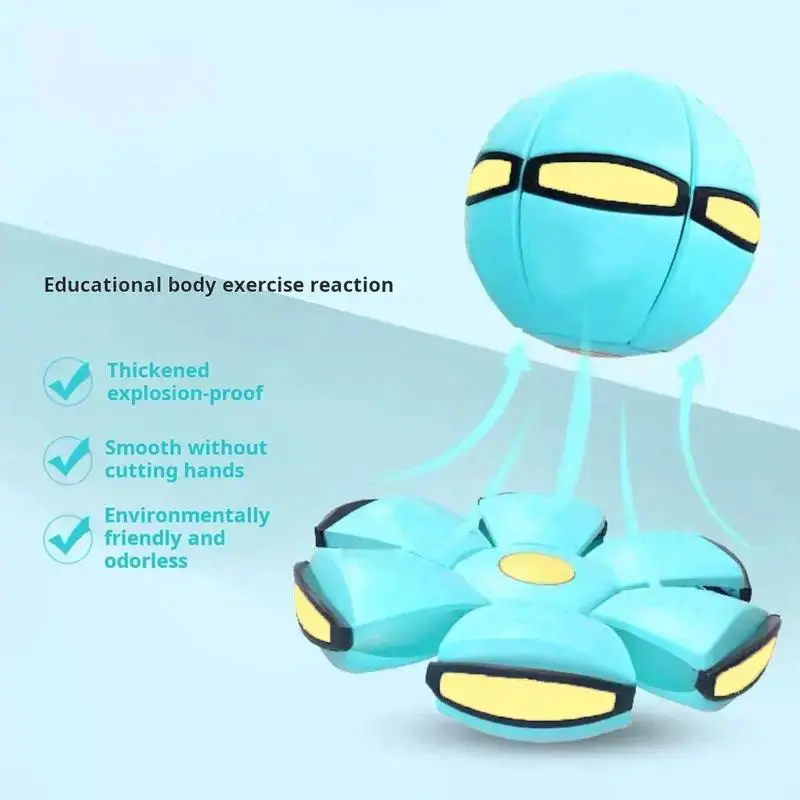 Plastic Solid Unisex Magic Flying Saucer Flat Ball - Thick, Explosion-Proof, Smooth Bouncy Toy for Parent-Child Interaction, Children's Educational Body Exercise & Reaction Training (Party Bags & Gifts)