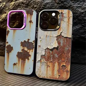 Retro Industrial Style Rusty Phone Case for IPhone 17 16 15 14 13 12 11 Pro Max Mini X XR XSMAX Plus Anti Fall Matte Back Cover