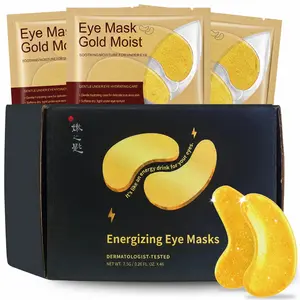 24k Gold Collagen Hydrating Eye Gel Patches, Gentle Moisturizing Under Eye Mask for Women & Men, Soothing Gel Eye Pads for Daily Skin Care