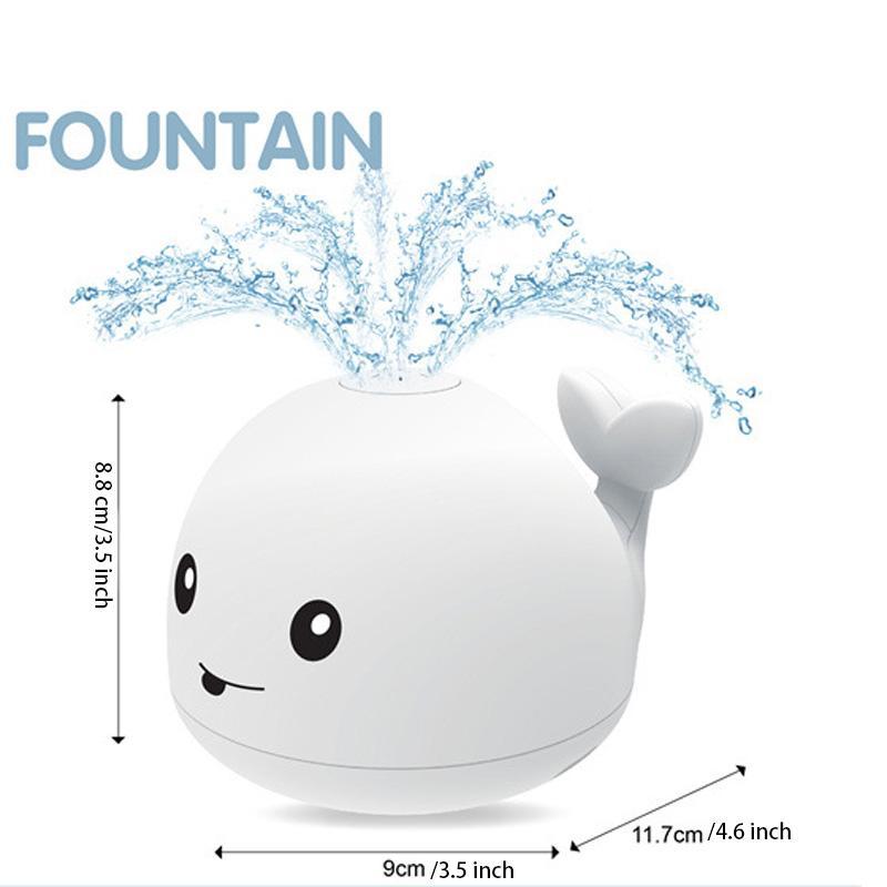 Electric Mini Whale Water Toy with Colorful Lights, Requires 3 AAA Batteries (Not Included), Unisex Bathing Shower Water Fun for Kids #GLOBAL PICKS