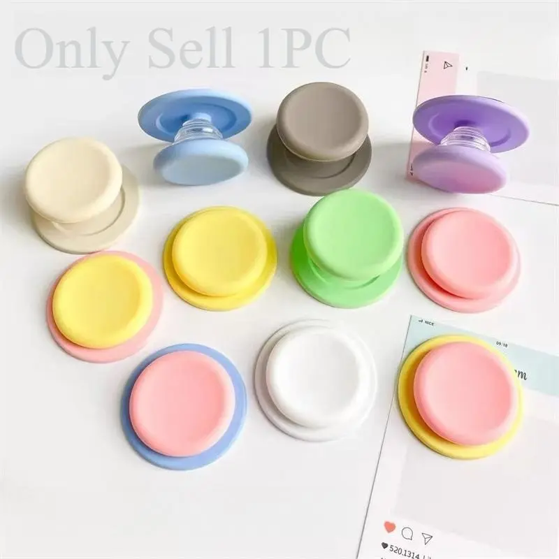 Macaron Silicone Round Magnetic Phone Mount Holder Grip Tok Griptok Phone Stand Holder Support For iPhone 18 17 16 For Magsafe Smart Tok Bracket