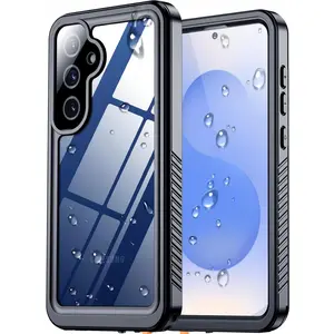 Upgraded for Samsung Galaxy S25 Plus Case Waterproof,Built-in Screen & Camera Lens Protector[IP68 Underwater] [Military Grade Shockproof] Full Body Protection Phone Case,Black/Clear