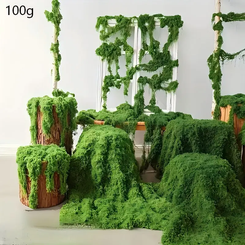 Large Artificial Moss Tiles, Realistic 11.8"/47.24" Coverage, All-Weather Plastic Moss Grass, Low Maintenance Greenery Pad for Indoor/outdoor Use