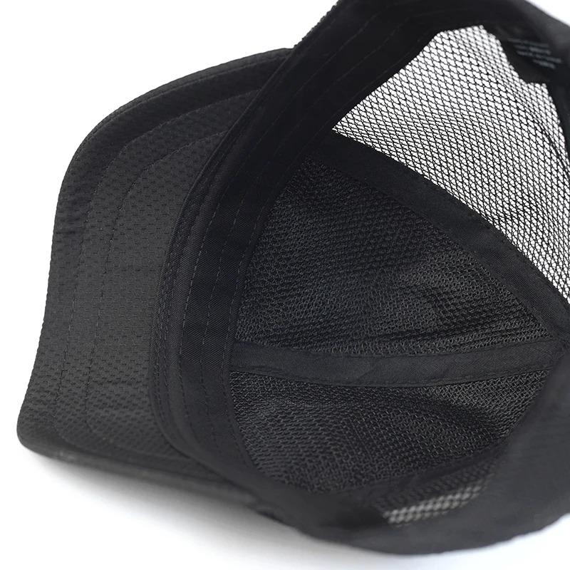 Mesh Short Brim Baseball Cap Men Women Breathable Dad Hat Adjustable Solid Trucker Style Low Profile Caps