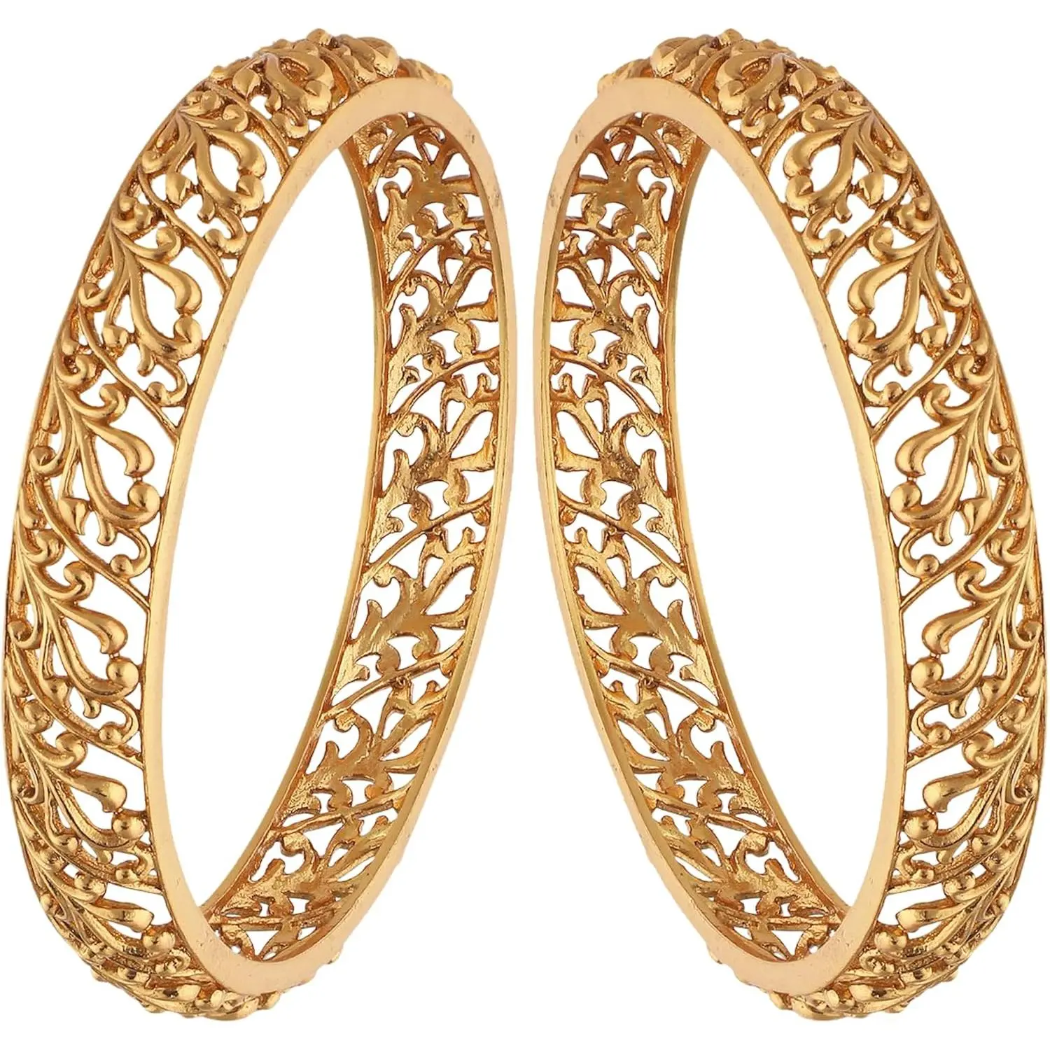 Antique Aphrodite  Plated Tribal Bangles(2.6 inches)- Indian Bangles for Women  for Ethnic Occasions | Traditional Indian  For Women | 1 Year Warranty*(Set of 2)