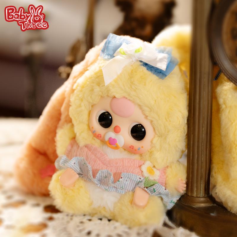 Baby Three Lily Rabbit Town V4 Plush Blind Box,12 Routine +1 Hidden Edition,Soft Cute Bunny Doll,Kawaii Girlish Toy,Mystery Box Unboxing,Trendy Collectible