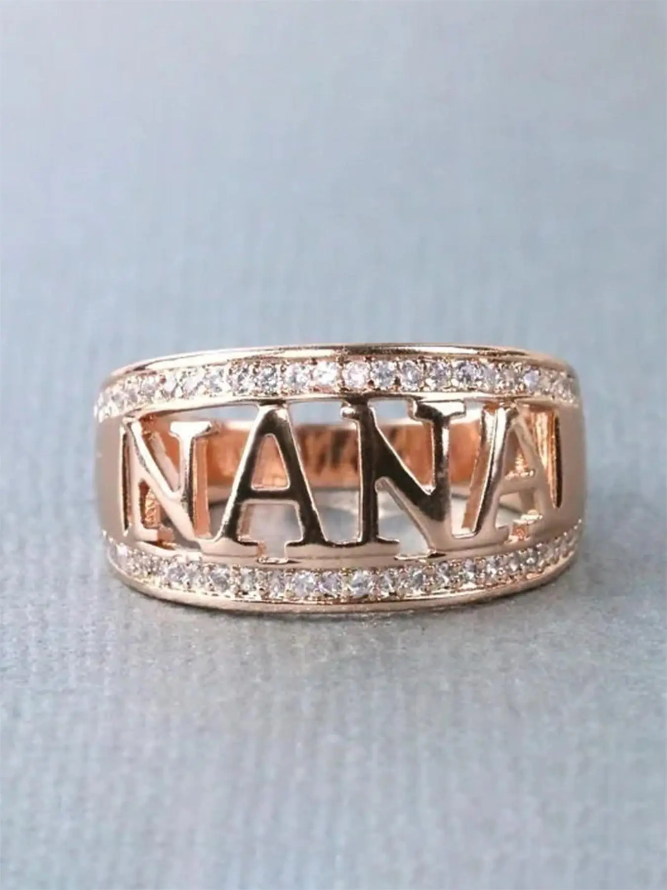 1 PC Classical Cubic Zirconia Ring For Grandmother For Daily Party Jewelry Mother's Day Gift