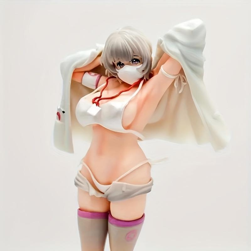 Anime Nurse Character Collectible Resin Statue with White Coat & Mask for Home Commercial Spaces Vibrant Decorative Piece Versatile Gift for Anime Enthusiasts