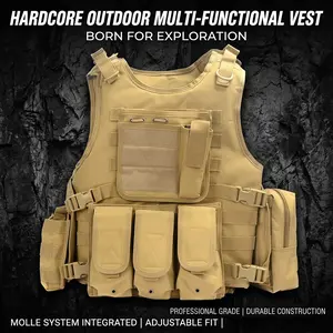 Lightweight Modular Tactical Vest with Detachable Pouches, Quick-Adjust for All Body Types-#SummerWins#DealsForYouDays#father'sdaygift