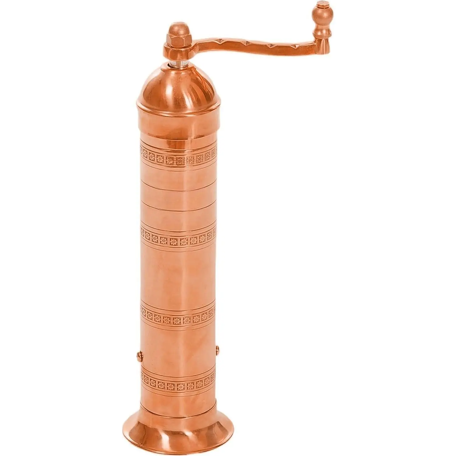 Greek Pepper Mill, European Style Salt and Pepper , Copper, 9-Inch