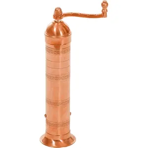 Greek Pepper Mill, European Style Salt and Pepper , Copper, 9-Inch
