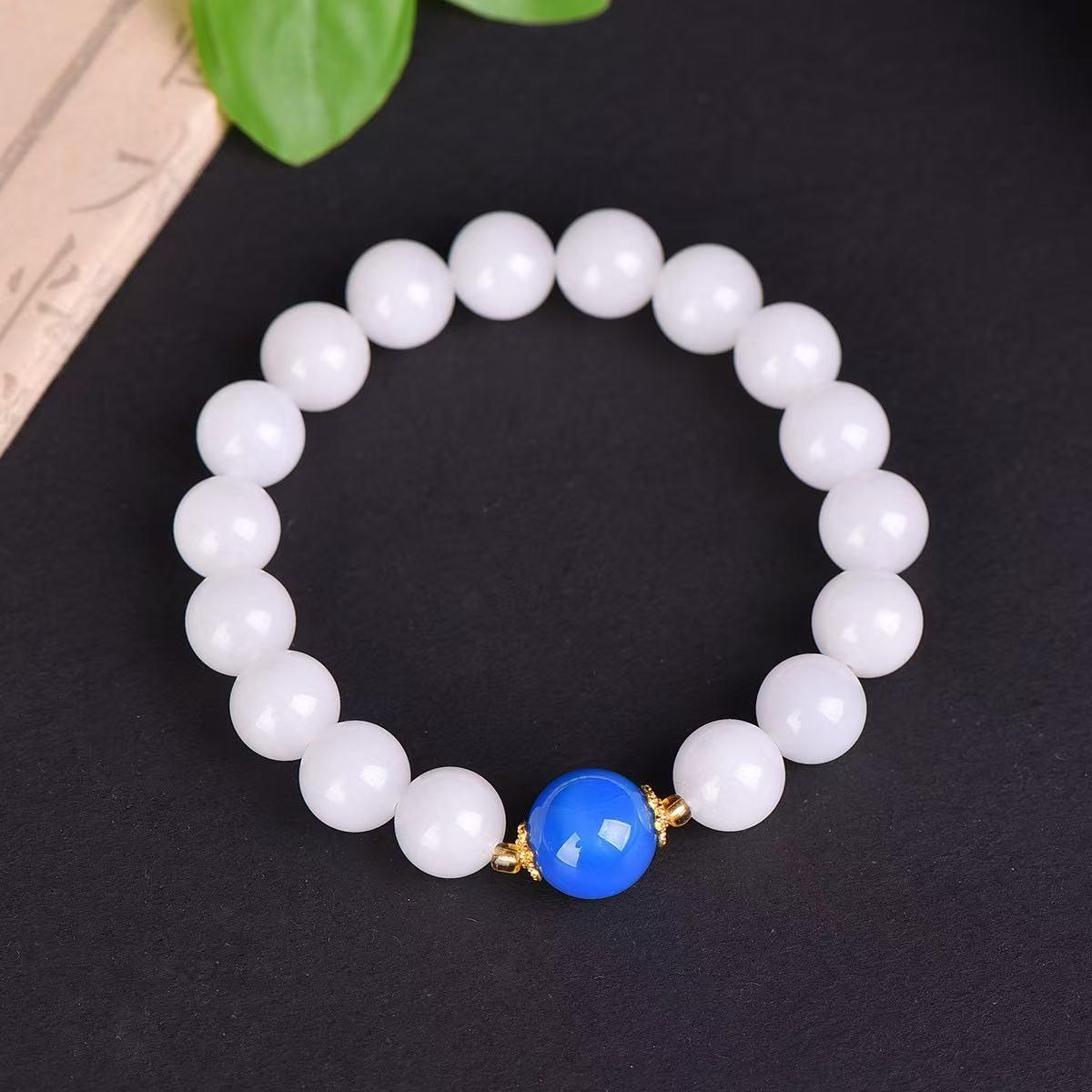 1-Prosperity Bracelet Charm Bracelet Easter Gift Basket Stackable Bracelets Fillers Boost Career Attract Wealth with  Design and White Beads for Good Luck Enhance Luck and Career Friendship Bracelet
