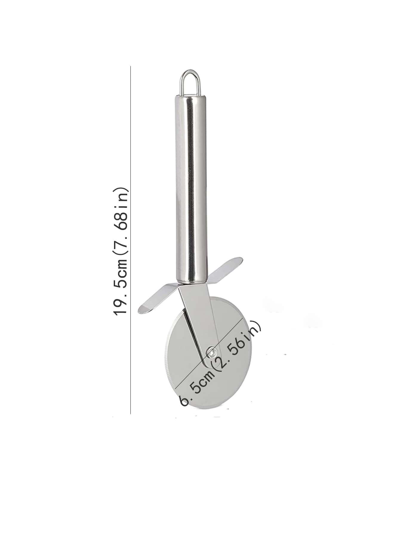 [Stainless Steel Pizza Cutter] Heavy-Duty Stainless Steel Pizza Cutter - Professional Pizza Cutting Wheel with Sharp Blade, Suitable for Home and Commercial Kitchens - for Dough Rolling, Pizza Making, and Baking - Easy-to-Clean Restaurant Pizza Tool with