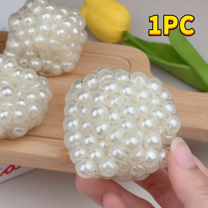 Handcrafted Pearl Slow-Rebound Ball, Exquisite Swirl Texture with a Glossy Finish Portable Desk Decoration, Party Gift, Birthday or Easter Gift Set