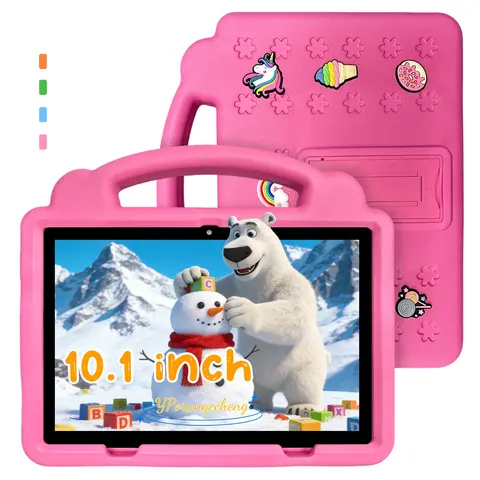10.1 Inch Durable Android Tablet for Students and Office, 5G Wi-Fi 3GB RAM 64GB ROM (Support 1TB MicroSD), Dual Rear & Front Cameras, Parental Control Mode, Shockproof Kid-Proof Case, Holiday Gift (Power Adapter Navailable in pink/blue