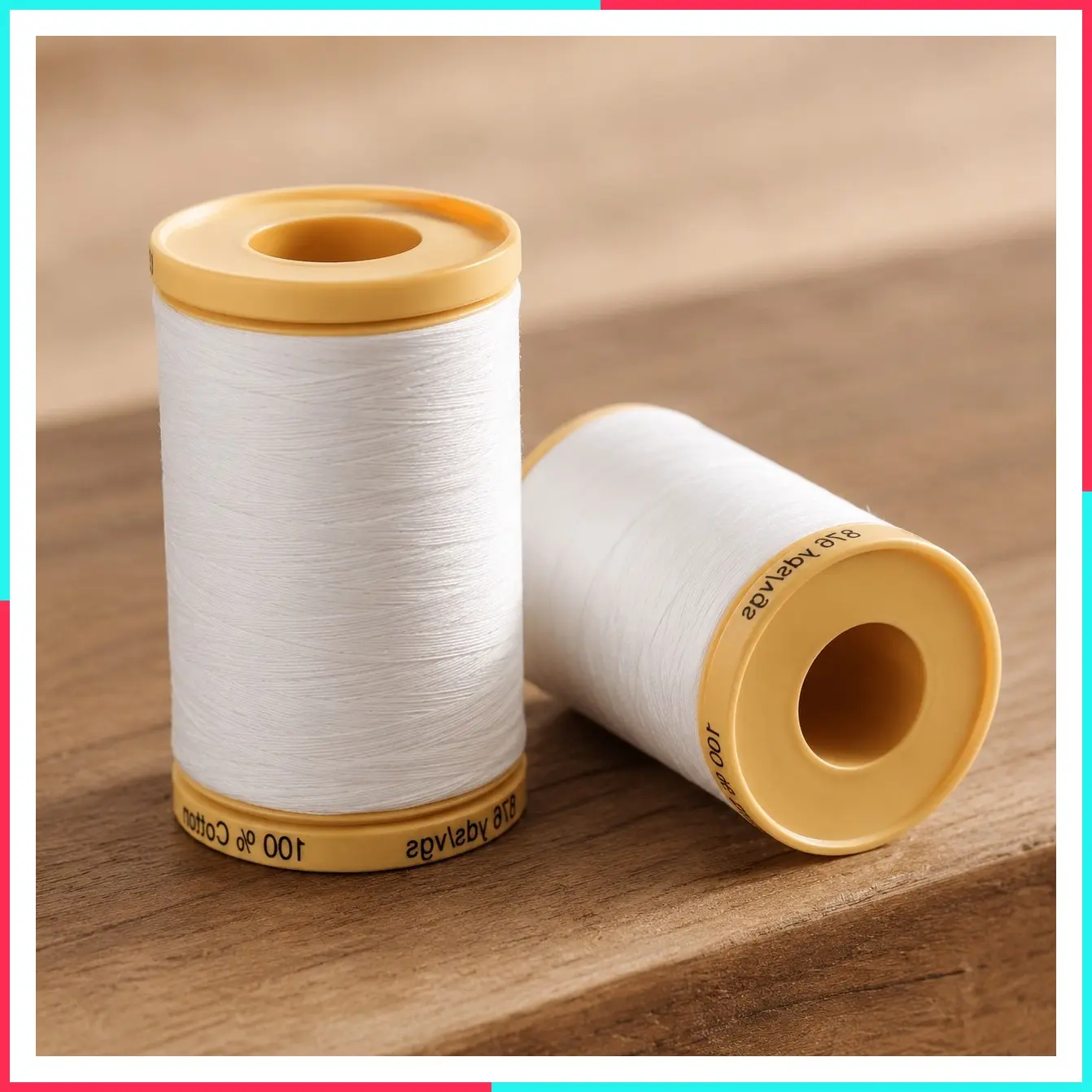 2-Pack Natural Cotton Thread Solids 876 Yards Each - White (800C 5709)
