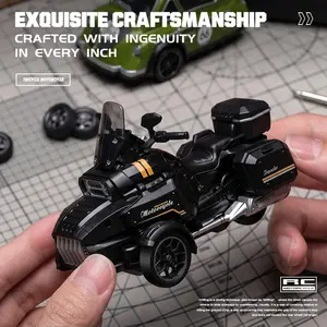 1:43 Remote Control 3-Wheel Motorcycle, 4WD RC Drift Bike with 2.4GHz Radio, Rechargeable Electric Toy Vehicle for Kids, Boys & Girls