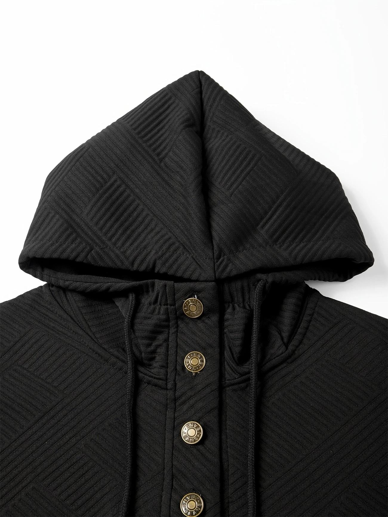 Men's casual fashion suit knitted jacquard sweatshirt and pants two-piece set