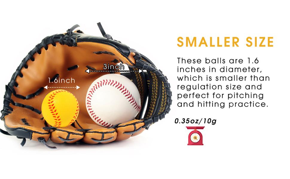 AGS Urspasol 20 Pack Mini Foam Baseballs 1.6-Inch Pitching Machine Baseball - Perfect for Hitting Practice and Pitching Improve Your Batting Accuracy Training Black Stitching