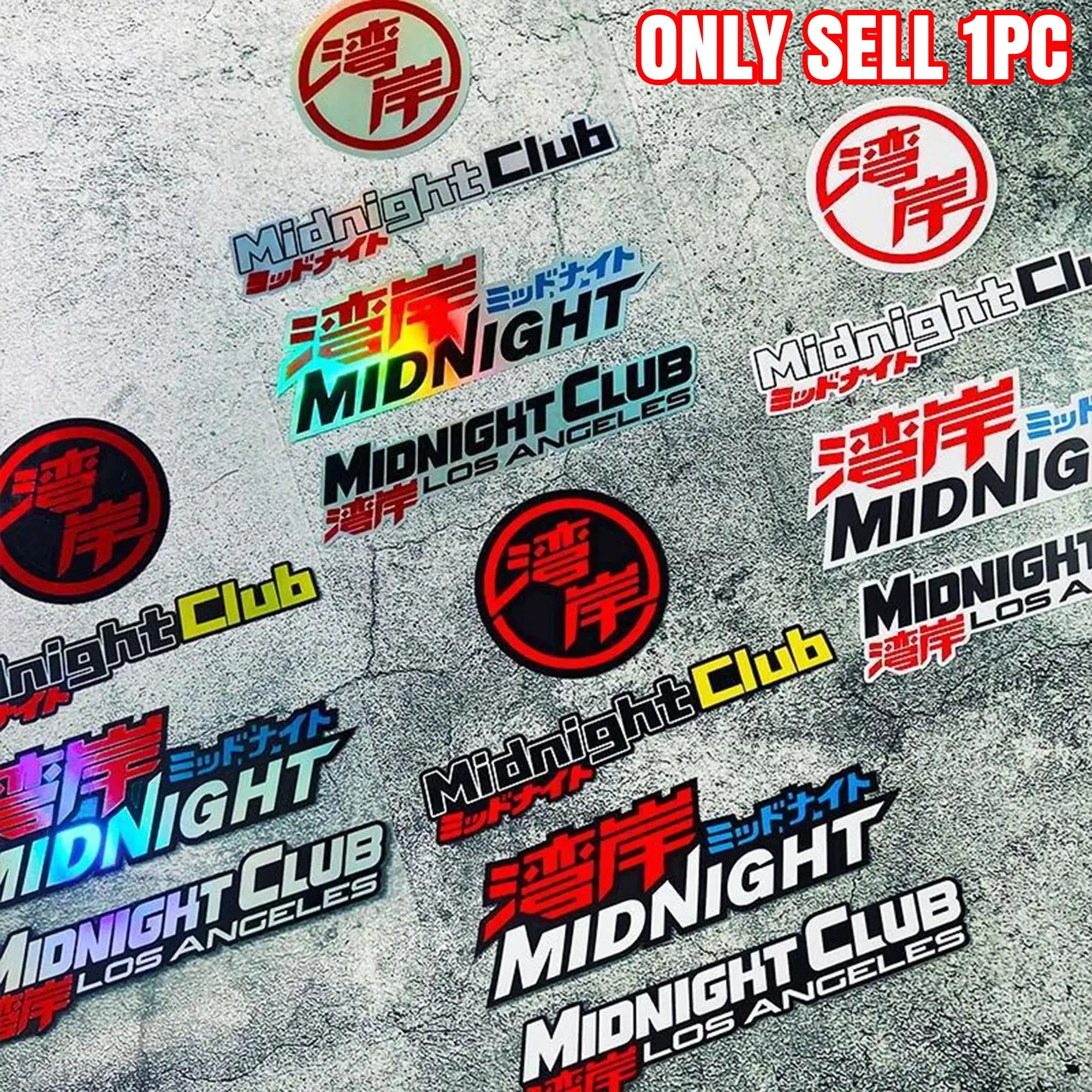 Midnight Club Car Sticker, JDM Style Modified Car Decals, Decals For Vehicles, for Auto Windows, Motorbike Front Fairings, Racing Fuel Tanks, Perfect for Biker Enthusiasts, Sticker For Cars, Automotive Decals
